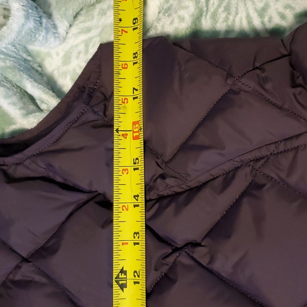 Land's End Down Puffer Vest Eggplant S - Picture 3 of 8